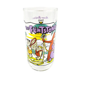 Vintage 1991 The Flintstones Hardee's First 30 Years 1960" Glass Adult's 6" Cult